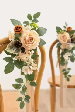 Aisle & Chair Decor in Apricot & Sage (Set of 8) | Clearance