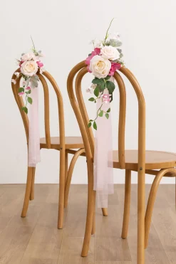 Aisle & Chair Decor in Powder Pink & Berry Pink