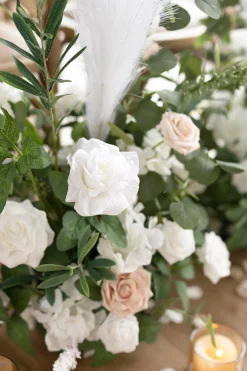 Altar Decor Free-Standing Flowers in White & Sage | Clearance