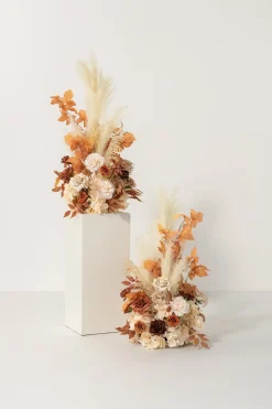 Altar Decor Free-Standing Flowers in Rust & Sepia