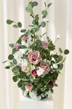 Altar Decor Free-Standing Flowers in Dusty Rose & Cream