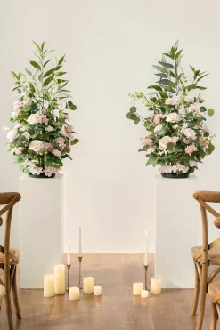 Altar Decor Free-Standing Flowers in Blush & Cream
