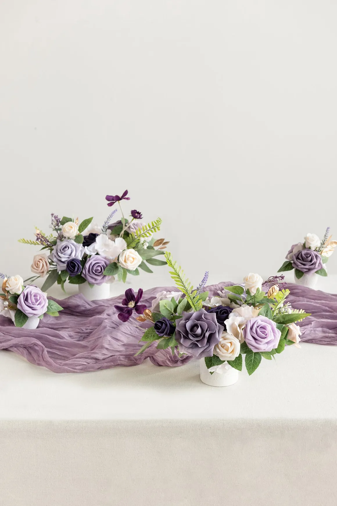 Assorted Floral Centerpiece Set in Lilac & Gold | Clearance