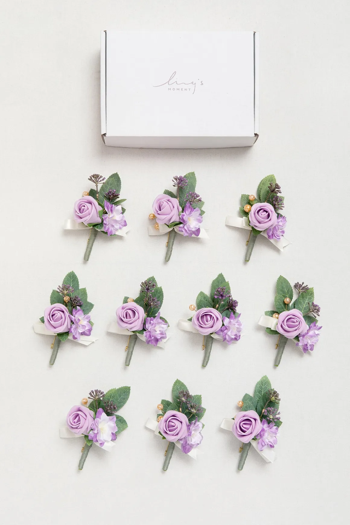 Boutonnieres for Guests in Lilac | Clearance