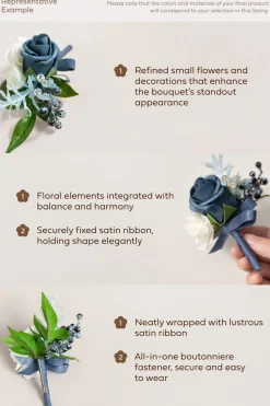 Boutonnieres for Guests in Rust & Sepia | Clearance