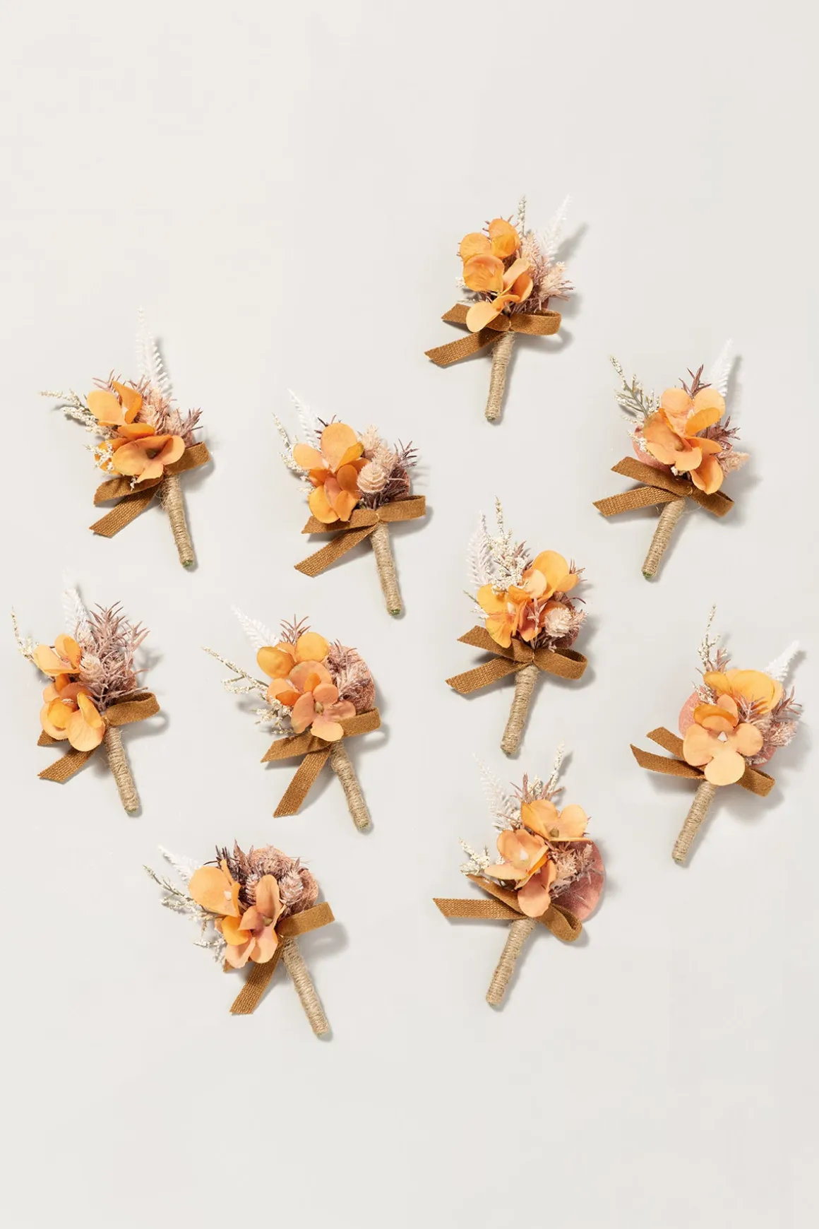 Boutonnieres for Guests in Rust & Sepia | Clearance