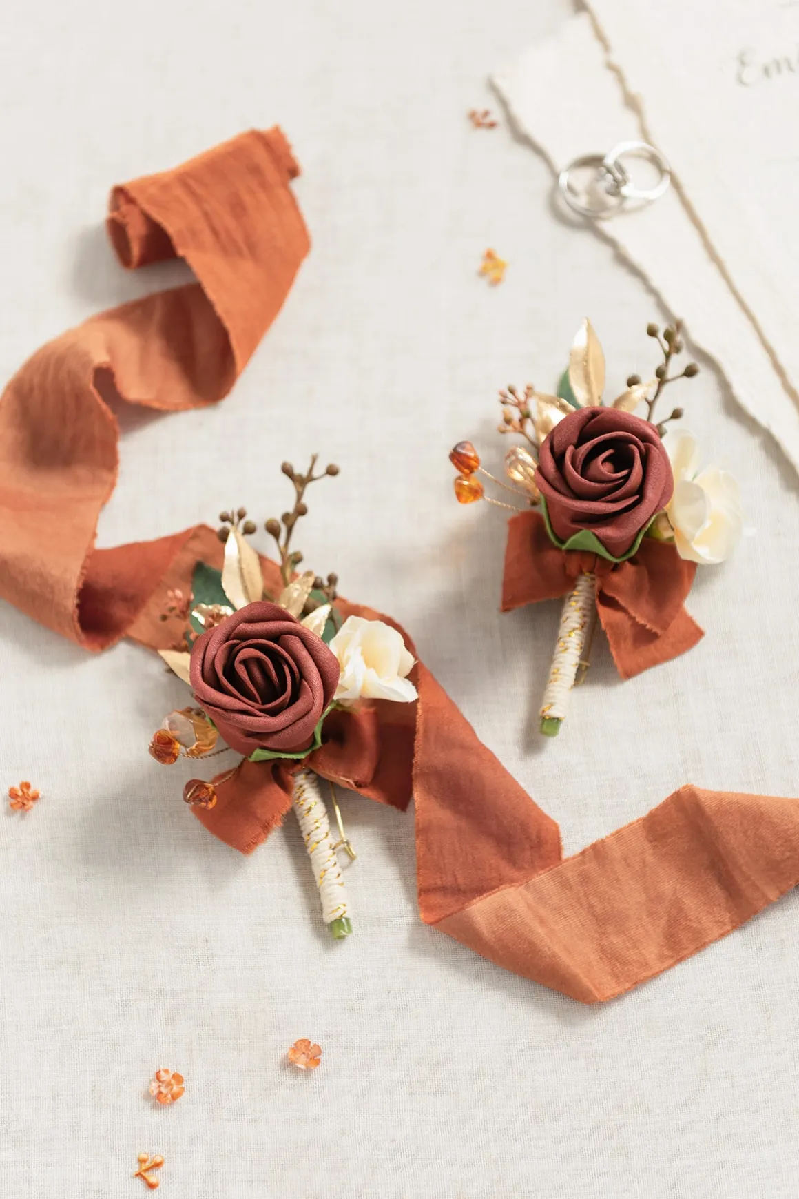 Boutonnieres in Amber
