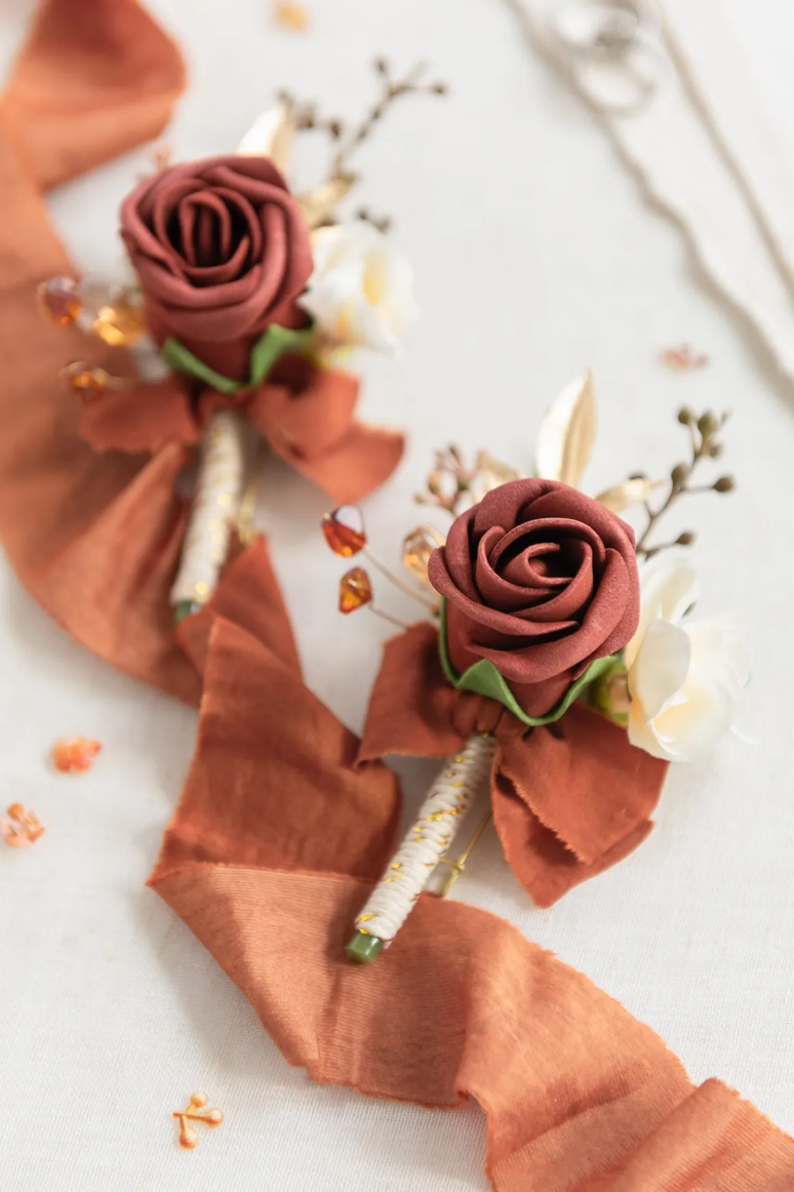 Boutonnieres in Amber