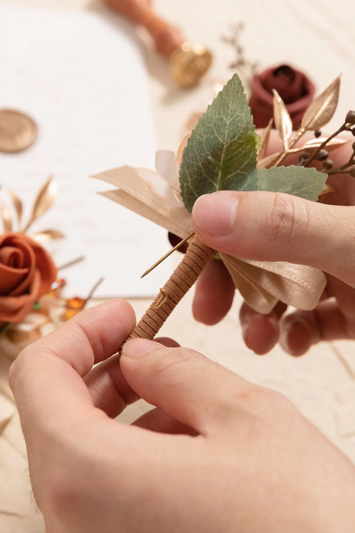 Boutonnieres in Amber