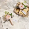 Boutonnieres in Blush & Cream (Set of 2)