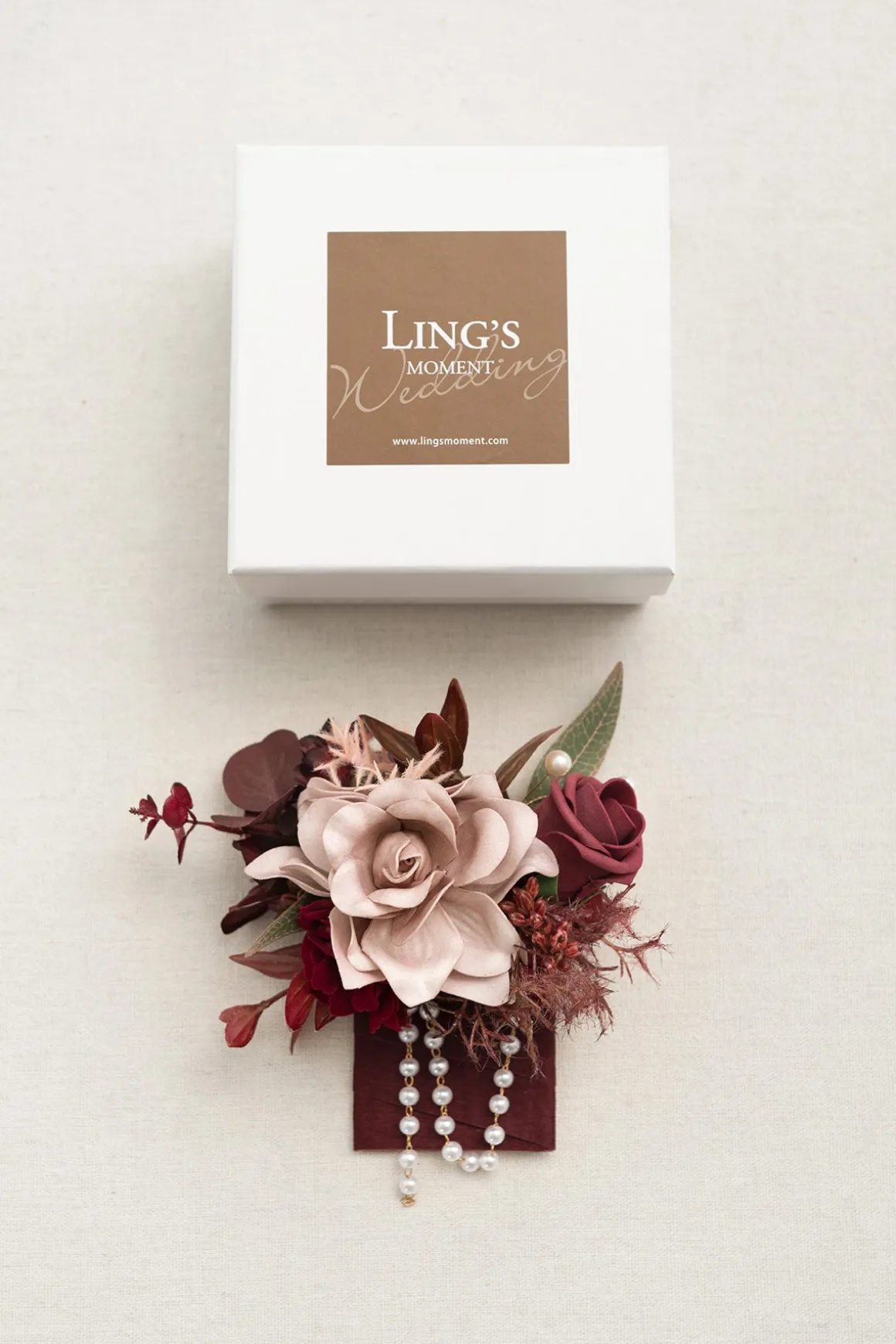 Boutonnieres in Burgundy