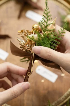 Boutonnieres in Caramel & Walnut Brown