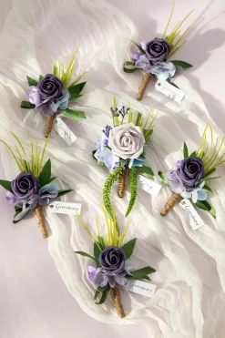 Boutonnieres in Ethereal Purple Dream (Set of 6)