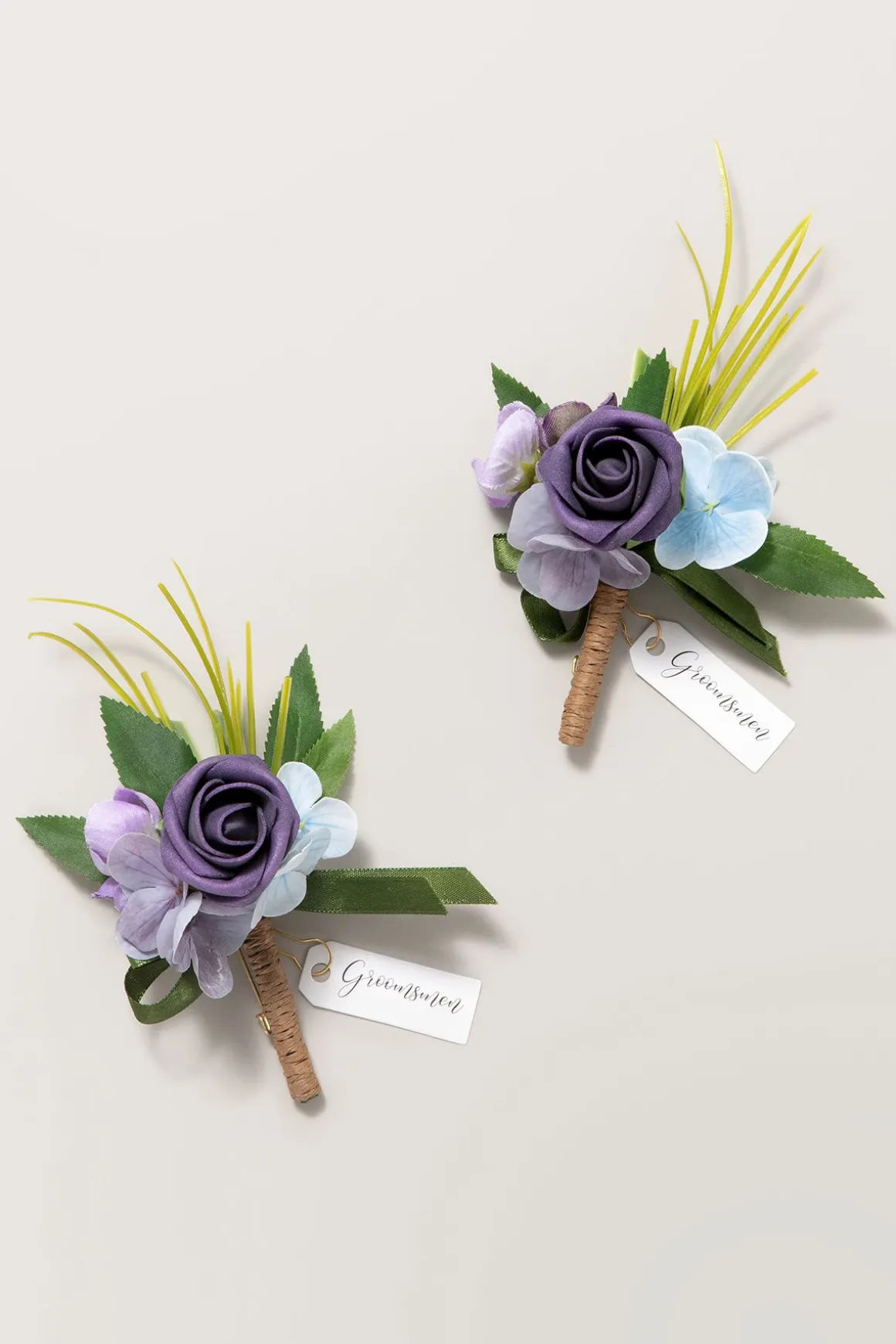 Boutonnieres in Ethereal Purple Dream (Set of 2) | Clearance