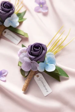 Boutonnieres in Ethereal Purple Dream (Set of 2) | Clearance