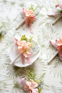 Boutonnieres in Garden Blush | Clearance