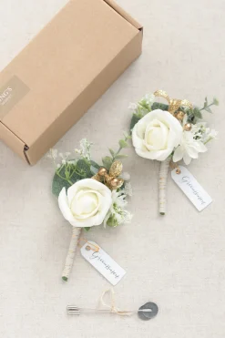 Boutonnieres in Ivory