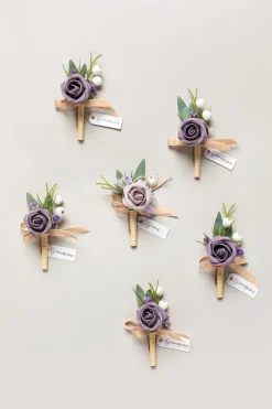Boutonnieres in Lilac (Set of 6) | Clearance