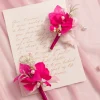 Boutonnieres in Magenta & Berry Pink