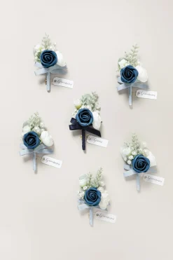 Boutonnieres in Noble Navy Blue (Set of 6)