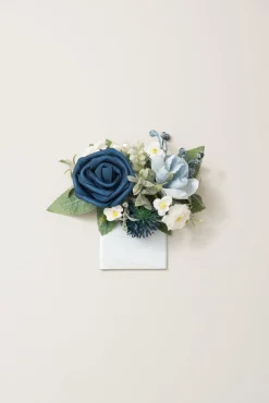 Boutonnieres in Romantic Dusty Blue
