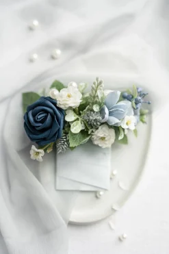 Boutonnieres in Romantic Dusty Blue
