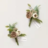 Boutonnieres in Tawny Beige & Beige