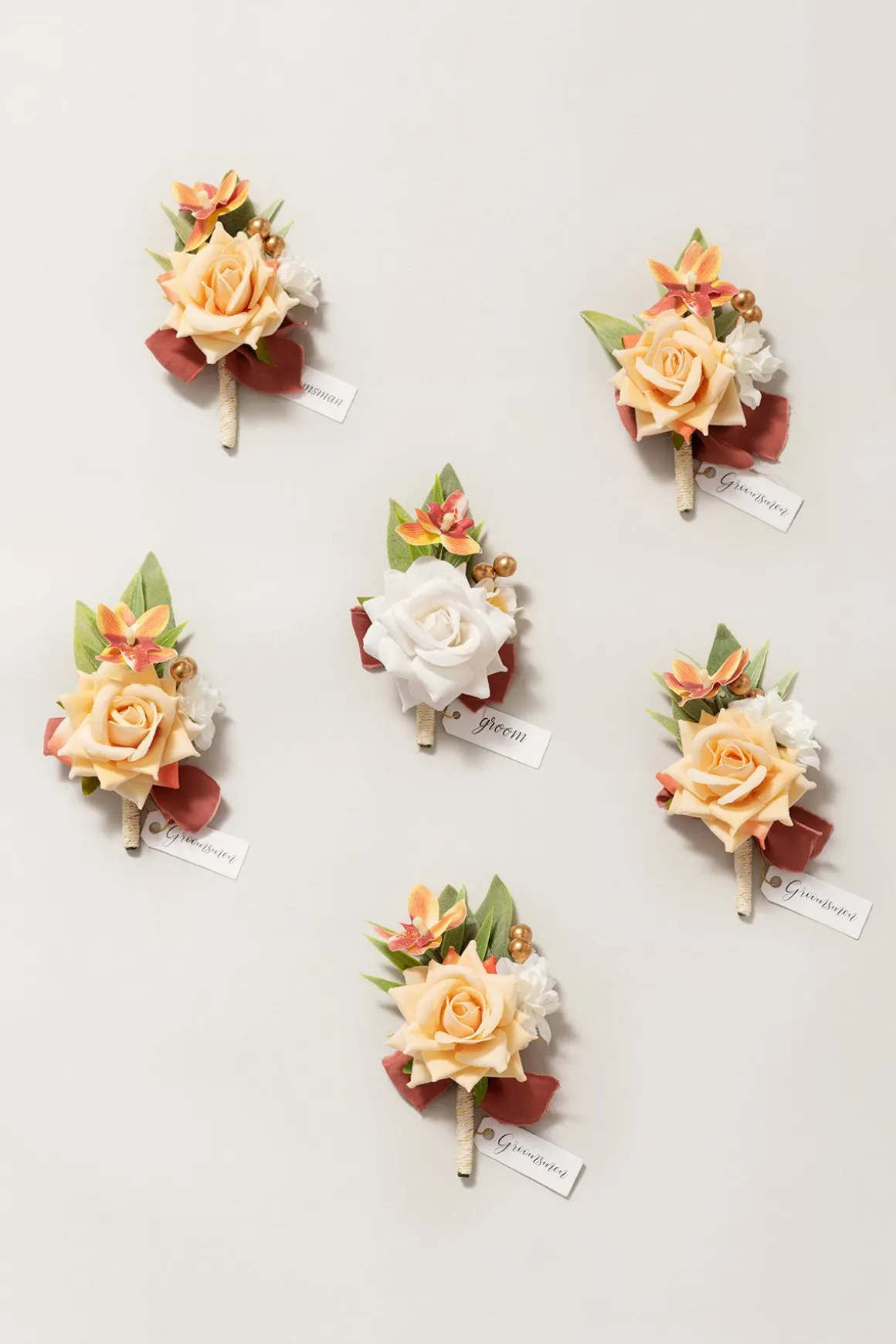 Boutonnieres - Sunset Terracotta (Set of 6)