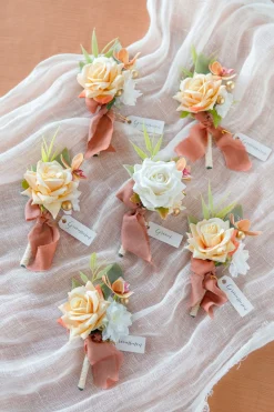 Boutonnieres - Sunset Terracotta (Set of 6)