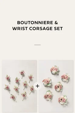 Boutonniere & Wrist Corsage Set