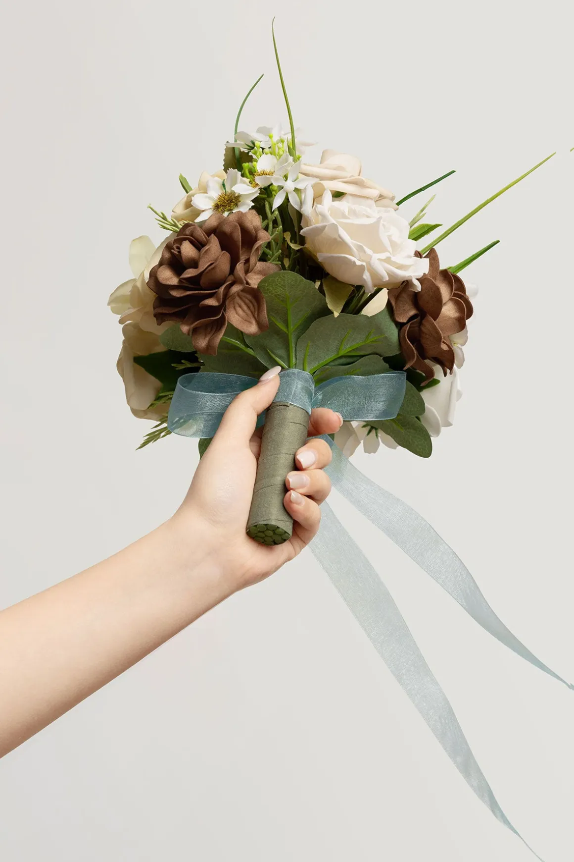Bridesmaid Bouquet in Earth Brown & Tawny Beige | Clearance