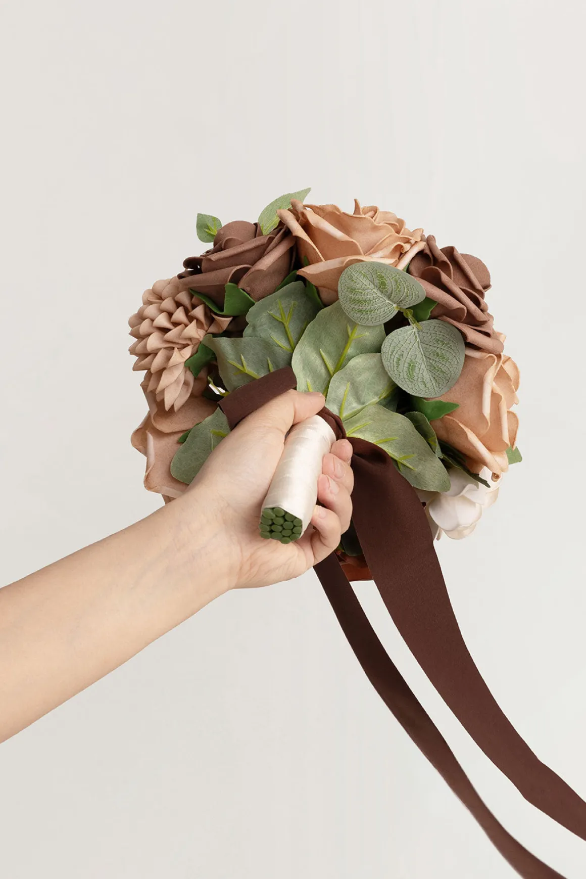 Bridesmaid Bouquet in Earth Brown & Sand Beige (Set of 1)