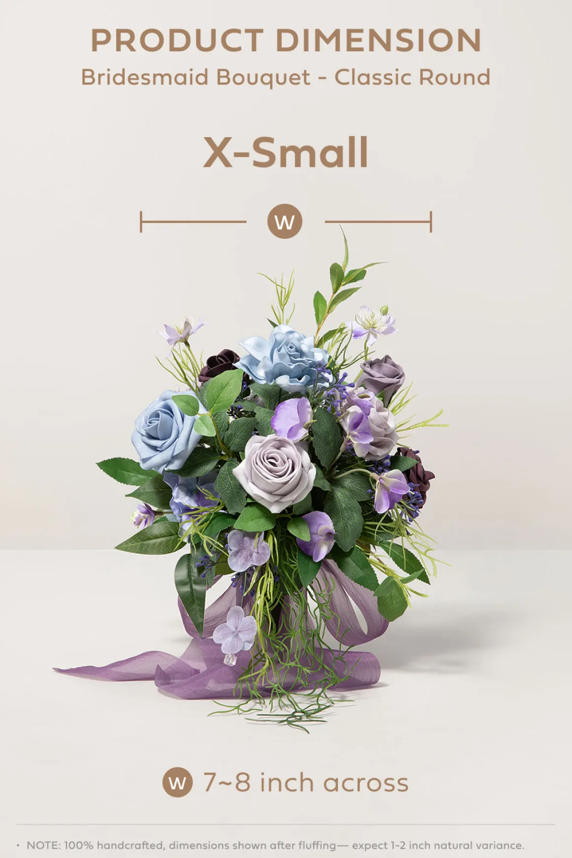 Bridesmaid Bouquet in Ethereal Purple Dream