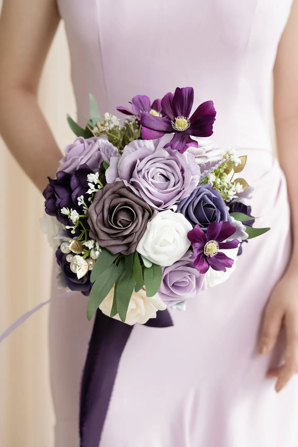 Bridesmaid Bouquet in Lilac & Cream | Clearance