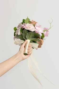 Bridesmaid Bouquet in Powder Pink & Sand Beige (Set of 1)