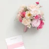 Bridesmaid Bouquet in Powder Pink & Berry Pink & Cream (Set of 1)