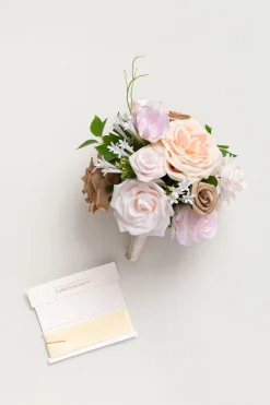 Bridesmaid Bouquet in Powder Pink & Sand Beige(Set of 1 )