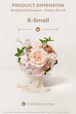 Bridesmaid Bouquet in Powder Pink & Sand Beige(Set of 1 )