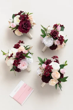 Bridesmaid Bouquet in Romantic Marsala