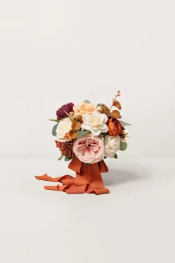 Bridesmaid Bouquet in Terracotta & Burnt Orange | Clearance
