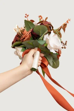 Bridesmaid Bouquet in Terracotta & Burnt Orange | Clearance
