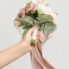 Bridesmaid Bouquets in Dusty Rose & Cream - 7" Round (Set of 1)
