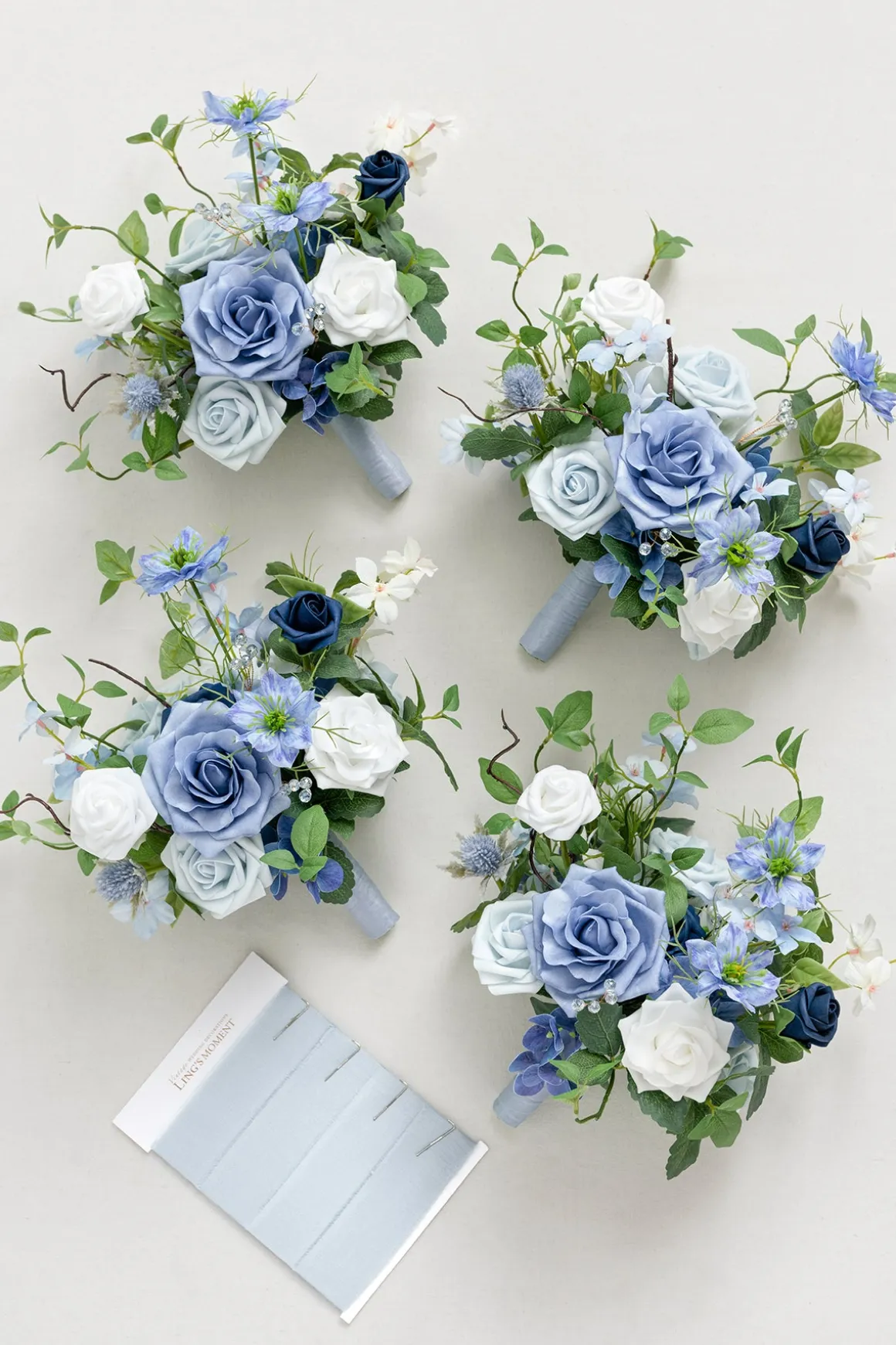 Bridesmaid Bouquets in Timeless French Blue & White | Clearance