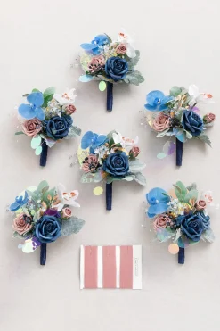 Bridesmaid Posy in Dusty Rose & Navy | Clearance