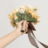 Bridesmaid Posy in Earth Brown & Butter Yellow | Clearance