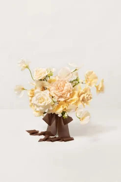 Bridesmaid Posy in Earth Brown & Butter Yellow | Clearance