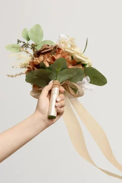 Bridesmaid Posy in Earth Brown & Beige (Set of 6)