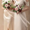 7" Bridesmaid Posy in Romantic Marsala (Set of 6 )