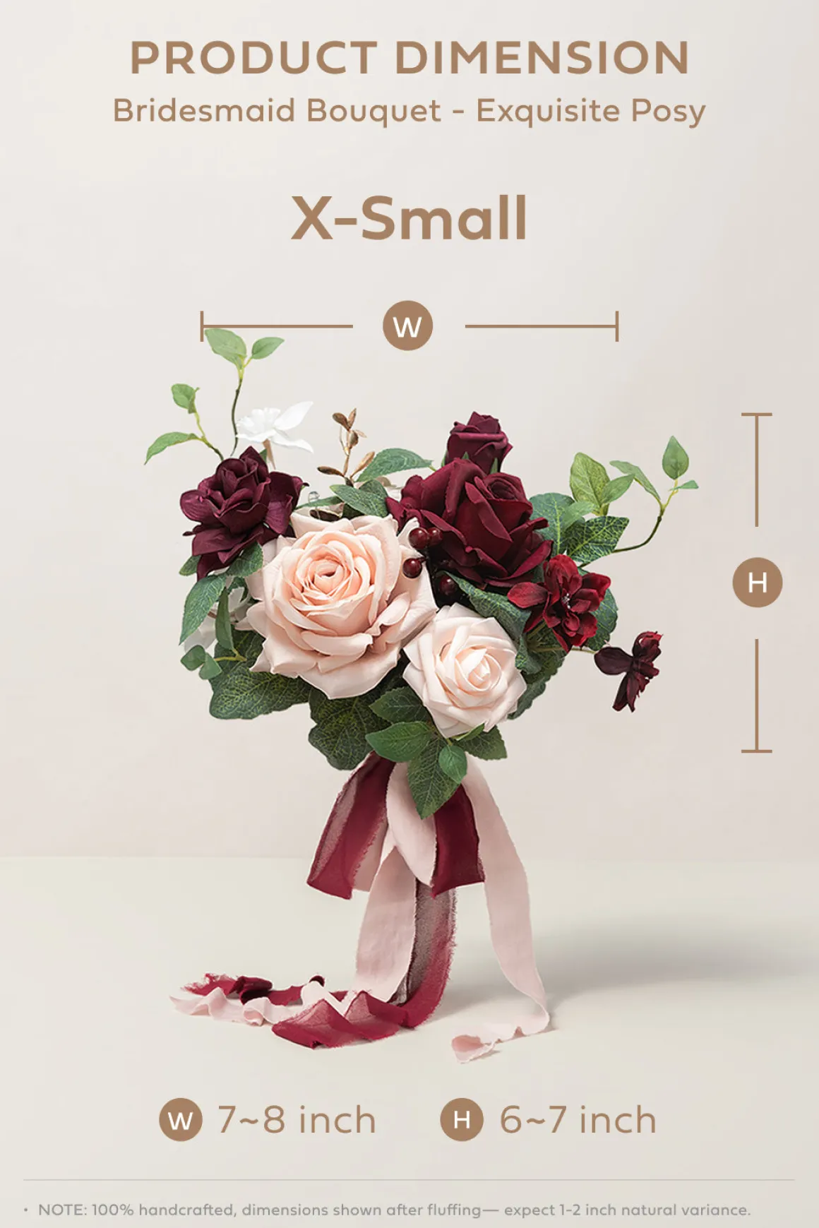 Bridesmaid Posy in Romantic Marsala