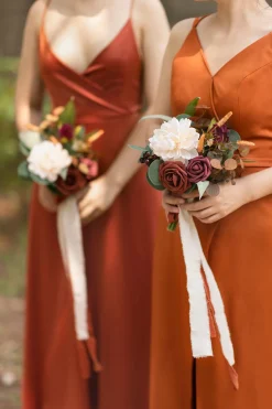 Bridesmaid Posy in Sunset Terracotta